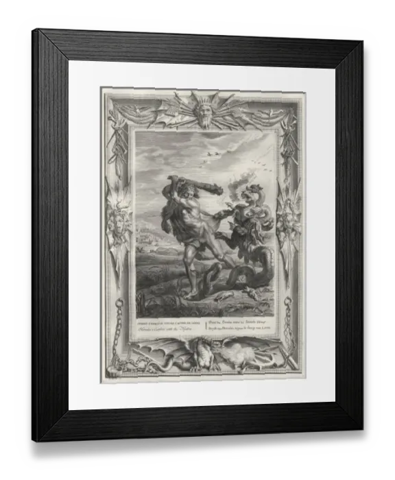 Framed Print : Herakles & the Hydra Framed Print : Herakles & the Hydra