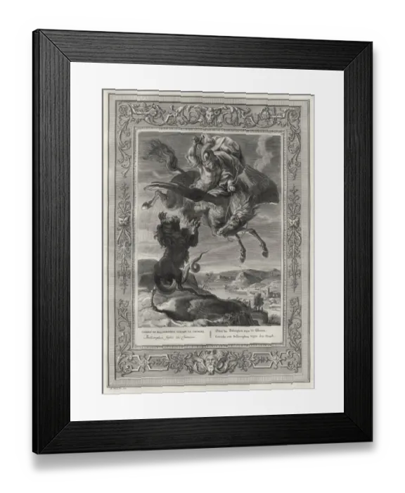 Framed Print : Bellerophon & Chimaera Framed Print : Bellerophon & Chimaera
