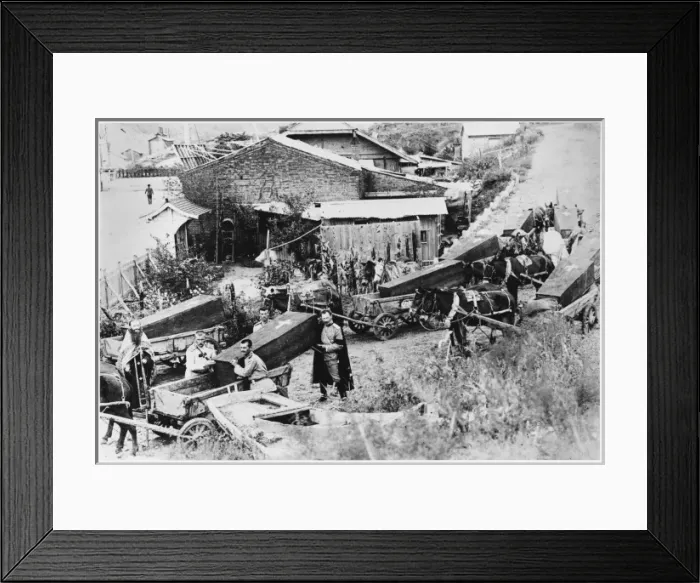 Framed Print : Rus-Jap War / Coffins Framed Print : Rus-Jap War / Coffins