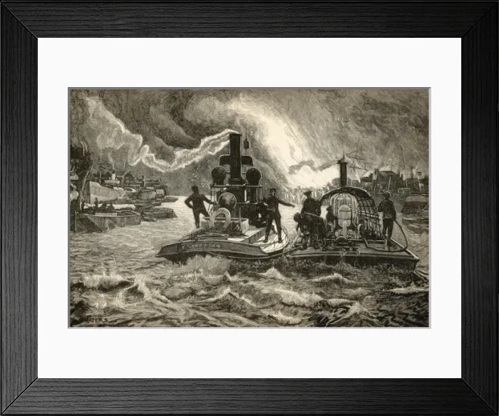 Framed Print : Thames Firefighting Boat Framed Print : Thames Firefighting Boat