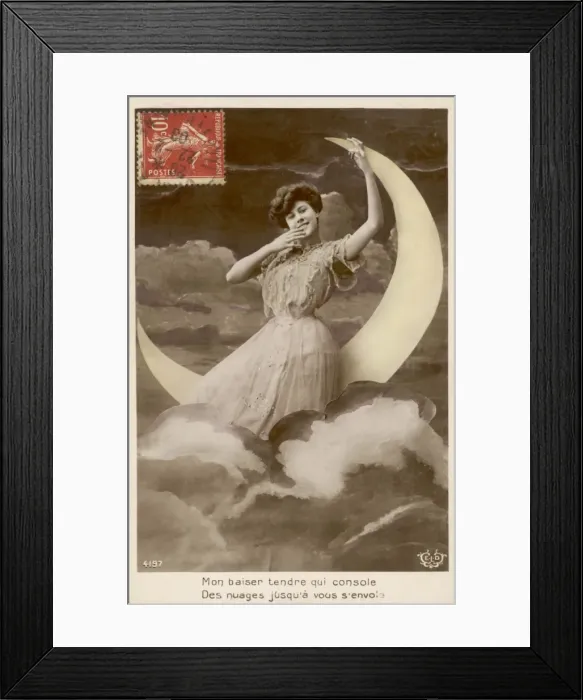 Framed Print : Lady in the Moon Framed Print : Lady in the Moon