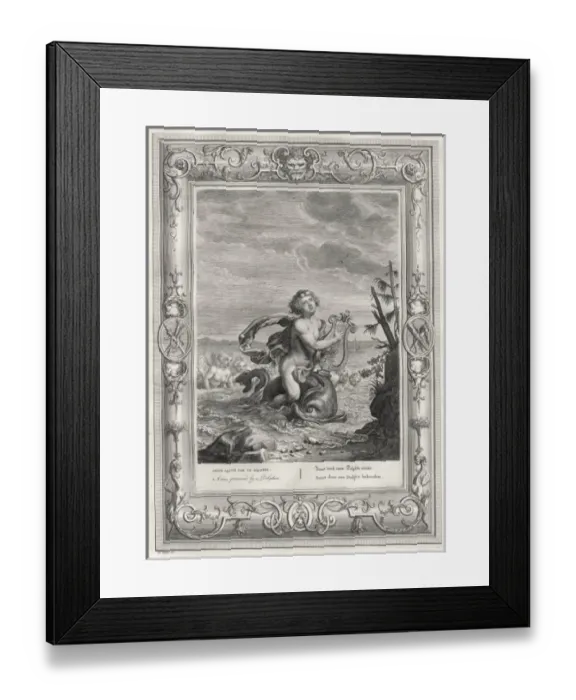 Framed Print : ARION. Arion, a Greek poet and musician, is thrown into the sea by some Framed Print : ARION. Arion, a Greek poet and musician, is thrown into the sea by some