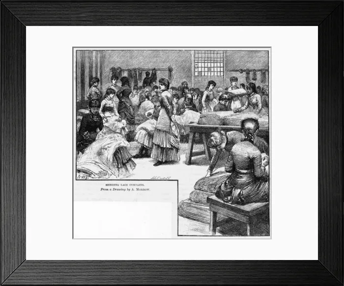 Framed Print : Industry / Textiles / Lace Framed Print : Industry / Textiles / Lace