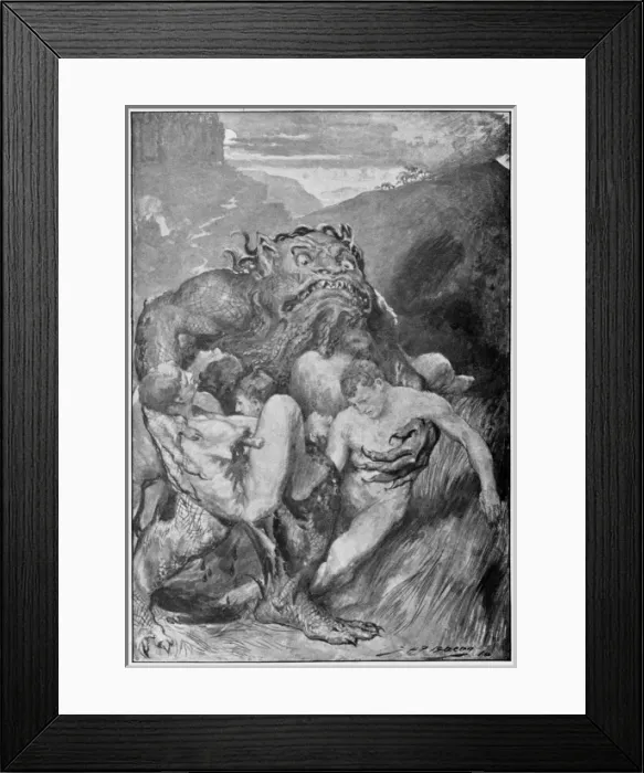 Framed Print : Grendel & Victims Framed Print : Grendel & Victims
