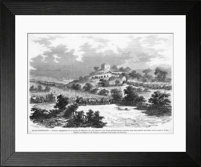 Framed Print : Battle of Mentano - 1 Framed Print : Battle of Mentano - 1