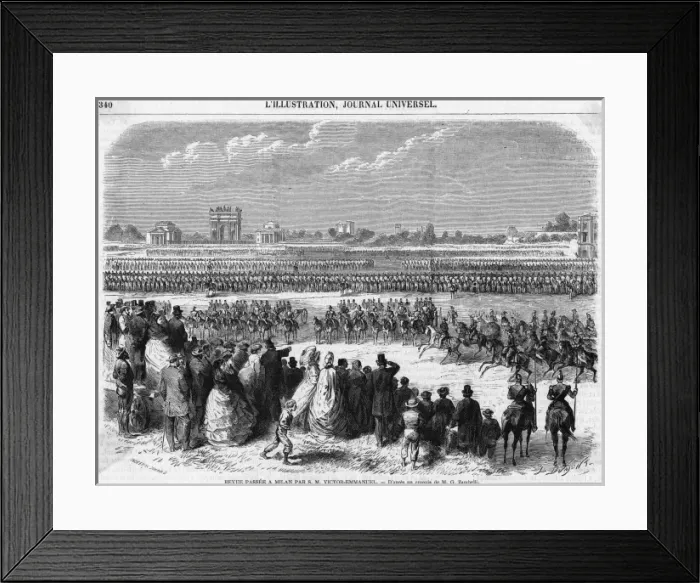 Framed Print : Vit. Em. and his Army Framed Print : Vit. Em. and his Army