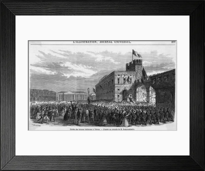 Framed Print : Italians Enter Verona Framed Print : Italians Enter Verona