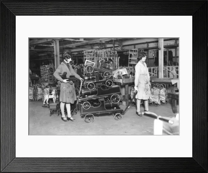 Framed Print : Making Toys at Factory Framed Print : Making Toys at Factory