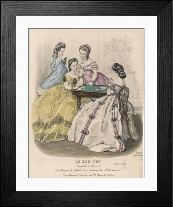 Framed Print : Ladies Playing Cards Framed Print : Ladies Playing Cards