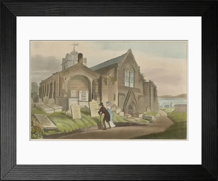 Framed Print : Scarborough / Church 1813 Framed Print : Scarborough / Church 1813