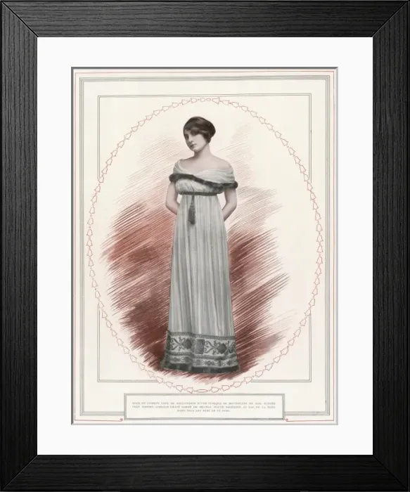 Framed Print : Empire Line Revival 1910 Framed Print : Empire Line Revival 1910