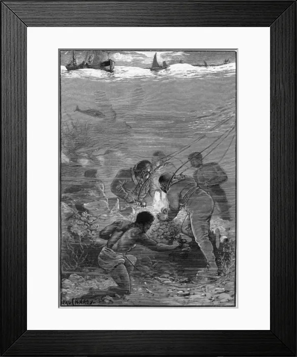 Framed Print : Pearl Fishing / Australia Framed Print : Pearl Fishing / Australia