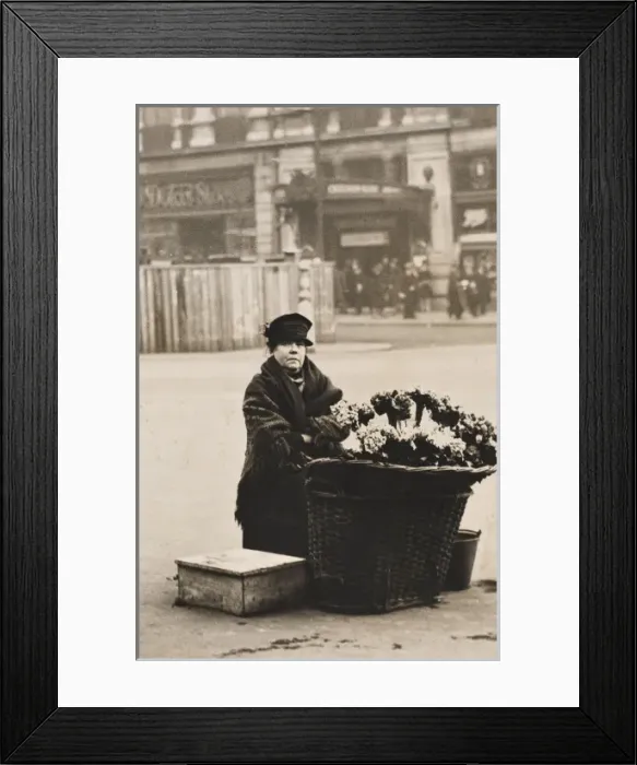 Framed Print : Flower Seller  /  Piccadilly
