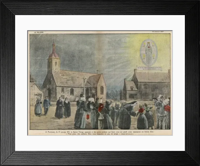 Framed Print : Pontmain Vision Framed Print : Pontmain Vision