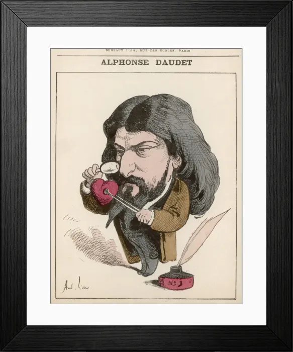 Framed Print : Alphonse Daudet / Gill Framed Print : Alphonse Daudet / Gill