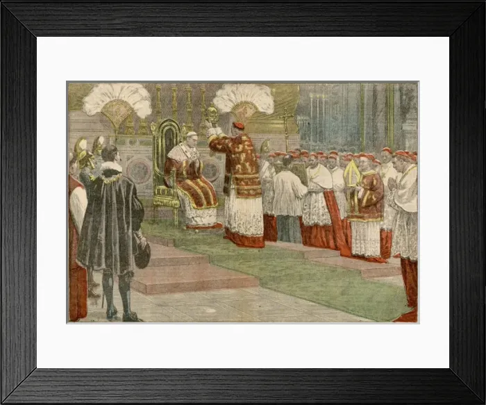 Framed Print : Pius XI Enthroned Framed Print : Pius XI Enthroned