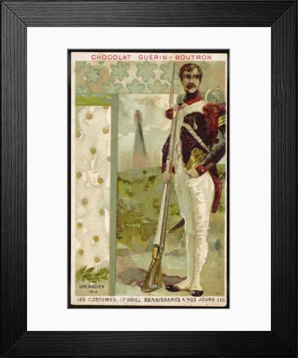 Framed Print : Grenadier  /  Napoleon 1814