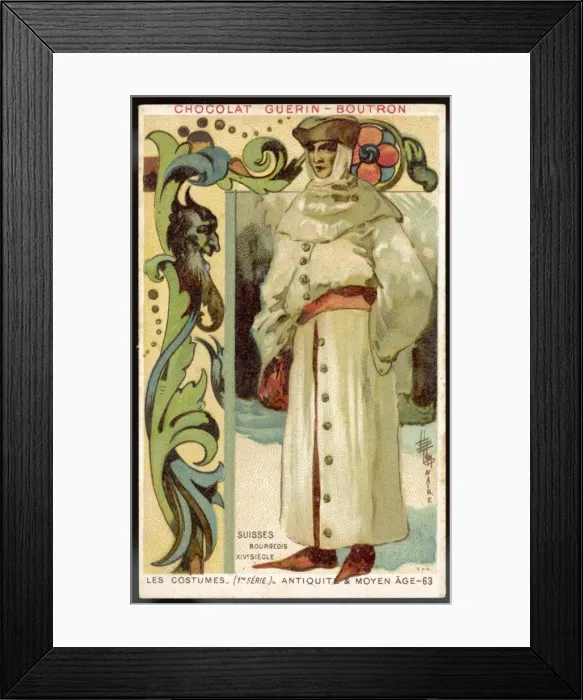 Framed Print : Costume / Men / Swiss / 14C Framed Print : Costume / Men / Swiss / 14C