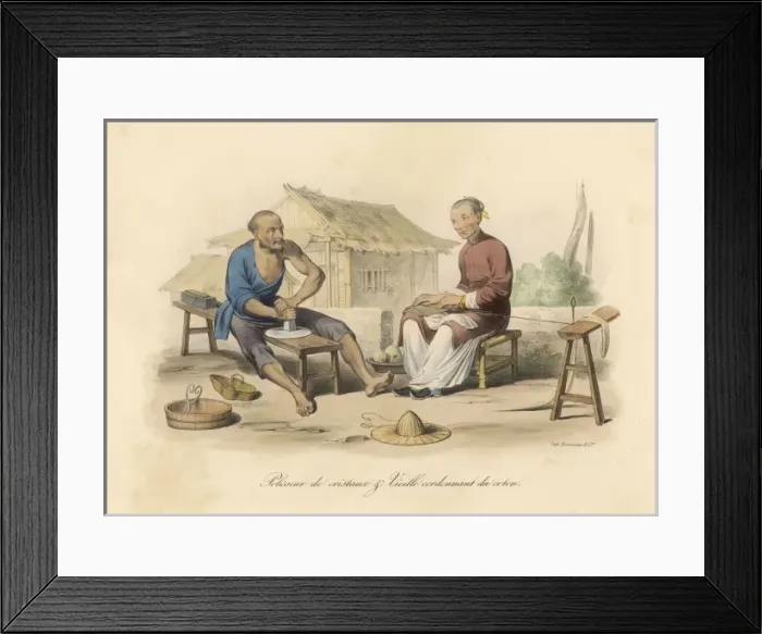 Framed Print : Cotton Balling / China Framed Print : Cotton Balling / China