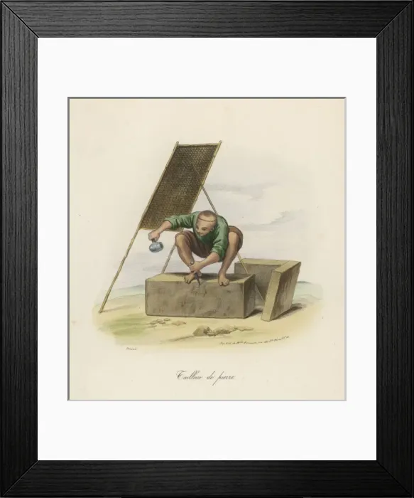 Framed Print : Stonemason at Work Framed Print : Stonemason at Work