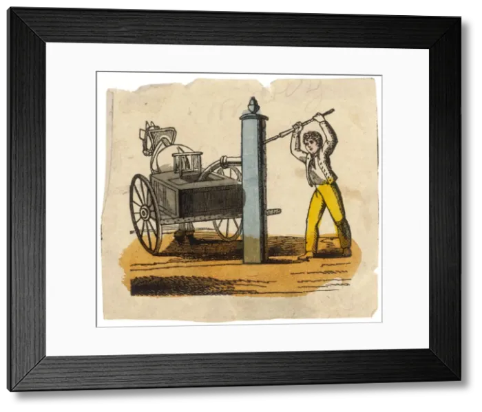 Framed Print : Filling up at Water Pump Framed Print : Filling up at Water Pump