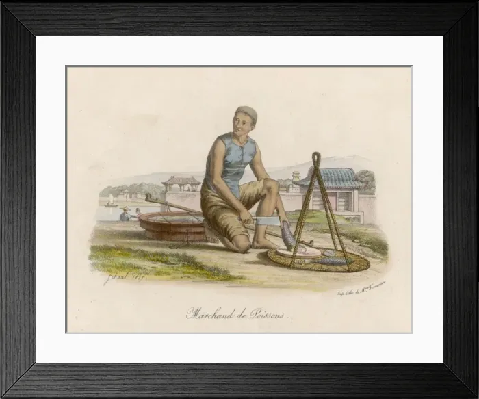 Framed Print : Chinese Fish Merchant Framed Print : Chinese Fish Merchant