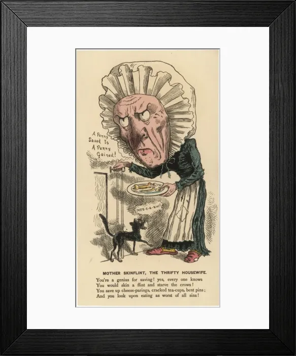 Framed Print : Mother Skinflint / Thrift Framed Print : Mother Skinflint / Thrift
