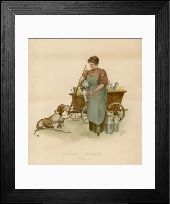Framed Print : Dresden Milkwoman Framed Print : Dresden Milkwoman