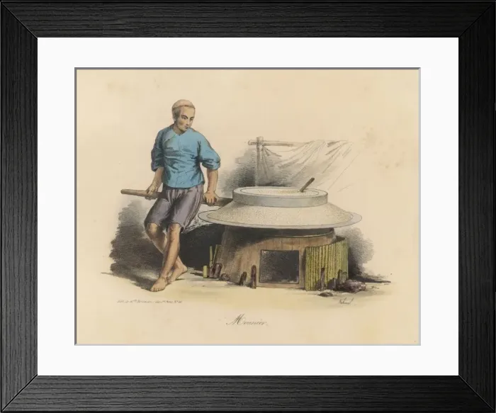 Framed Print : Rotary Quern Milling Framed Print : Rotary Quern Milling