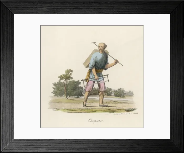 Framed Print : Chinese Carpenter Framed Print : Chinese Carpenter