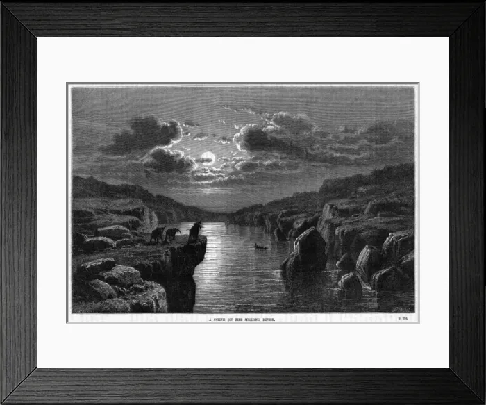 Framed Print : Cambodia Mekong River Framed Print : Cambodia Mekong River