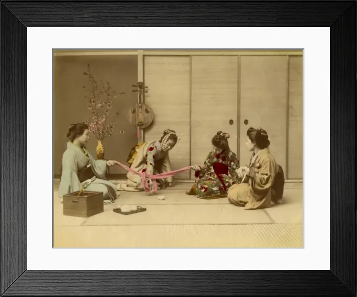 Framed Print : Four geishas together Framed Print : Four geishas together