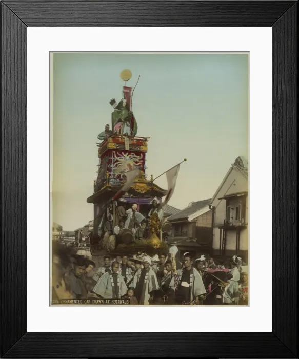 Framed Print : Ornamental float drawn at festivals Framed Print : Ornamental float drawn at festivals