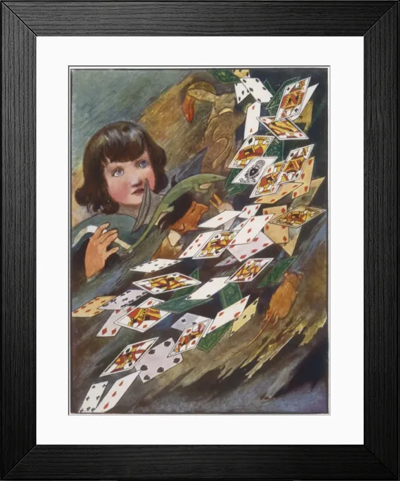 Framed Print : Alice and the Cards Framed Print : Alice and the Cards