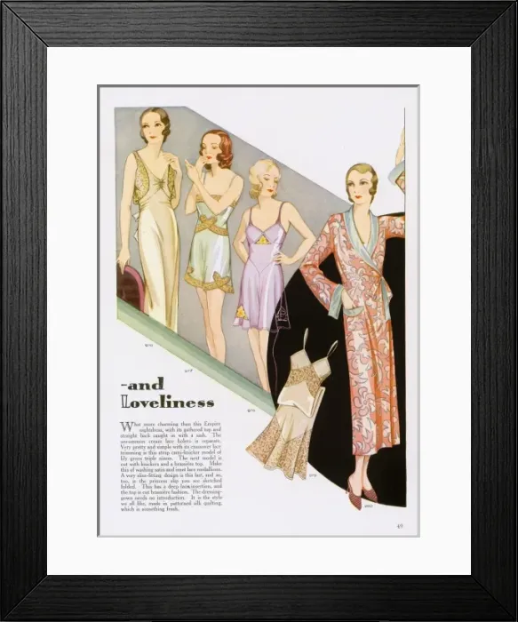Framed Print : Lingerie / Womans Journal Framed Print : Lingerie / Womans Journal
