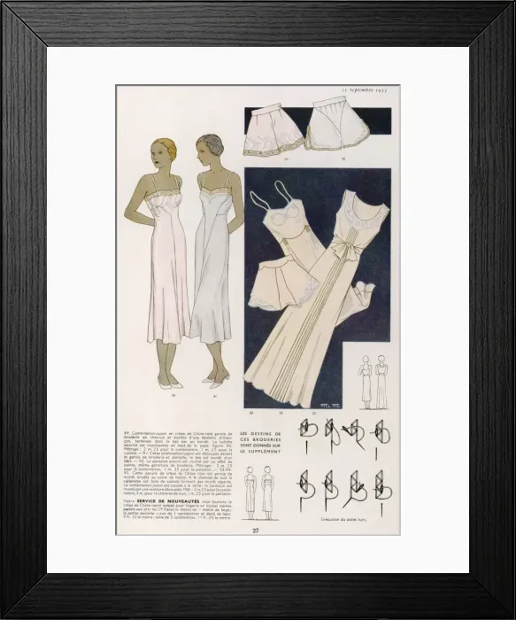 Framed Print : Lingerie 1933 Framed Print : Lingerie 1933