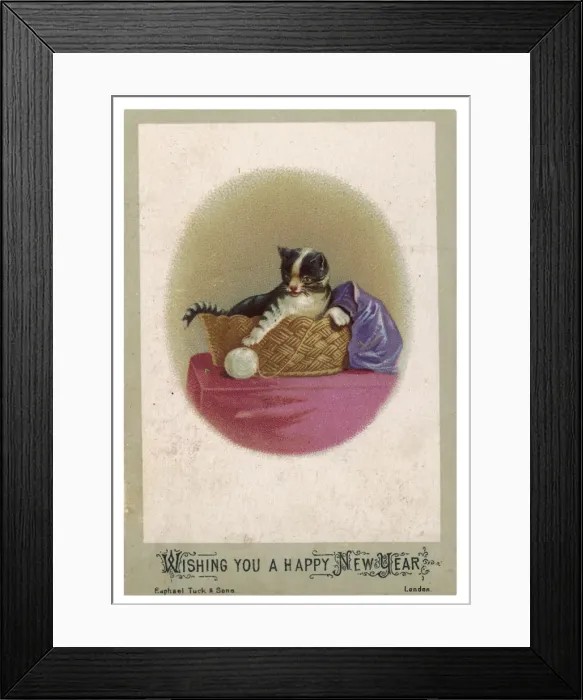 Framed Print : Cat and Ball of Wool Framed Print : Cat and Ball of Wool