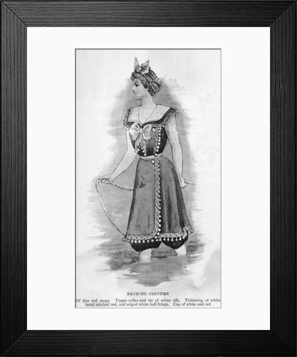Framed Print : Bathing Costume 1899 Framed Print : Bathing Costume 1899