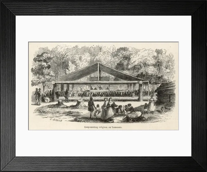 Framed Print : Tennessee Camp Meeting Framed Print : Tennessee Camp Meeting