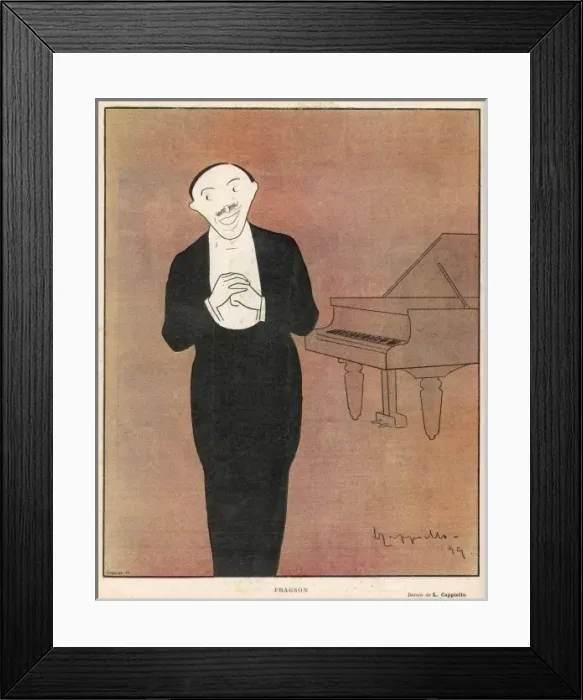 Framed Print : Fragson and Piano Framed Print : Fragson and Piano