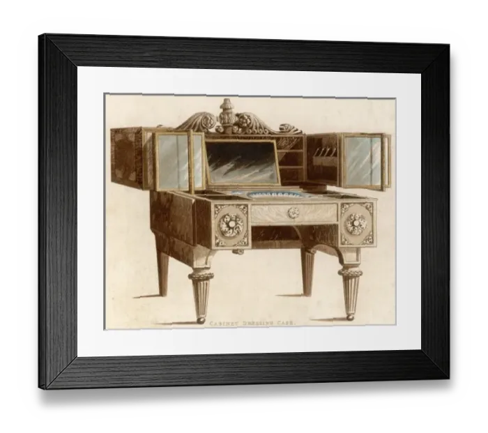 Framed Print : Dressing Table 1826 Framed Print : Dressing Table 1826