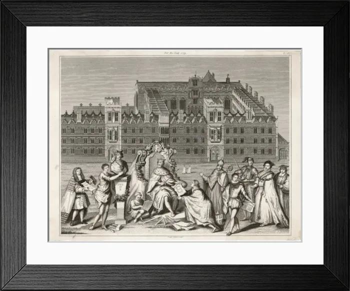 Framed Print : Oxford Uni College 1735 Framed Print : Oxford Uni College 1735