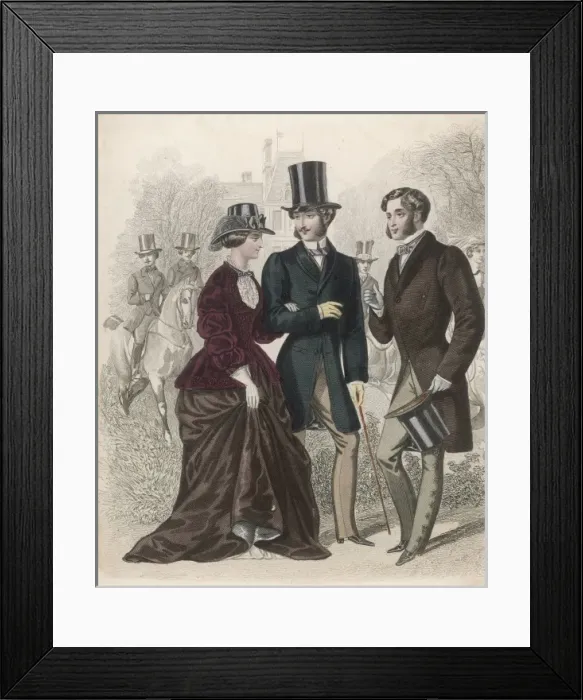 Framed Print : Riding Dress 1856 Framed Print : Riding Dress 1856