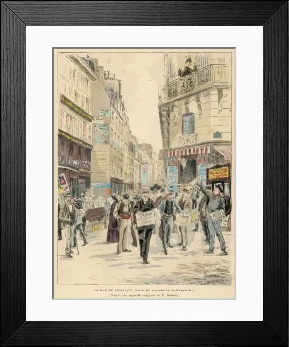 Framed Print : Newspaper Sellers, Paris Framed Print : Newspaper Sellers, Paris