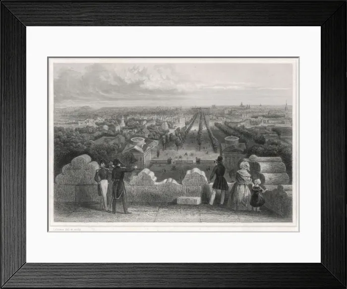 Framed Print : Champs Elysees 1840 Framed Print : Champs Elysees 1840