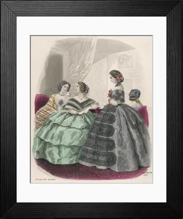 Framed Print : Opera Dress 1859 Framed Print : Opera Dress 1859