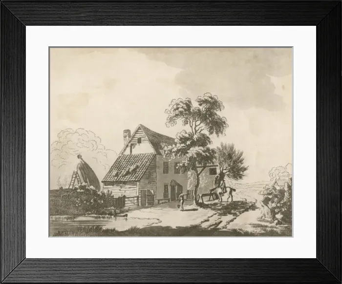 Framed Print : Halfway House Inn C1810 Framed Print : Halfway House Inn C1810