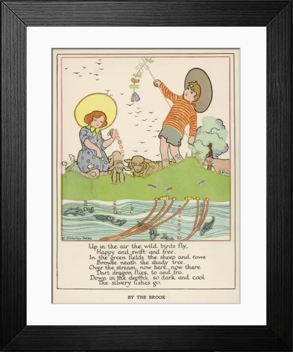 Framed Print : Children in Springtime Framed Print : Children in Springtime