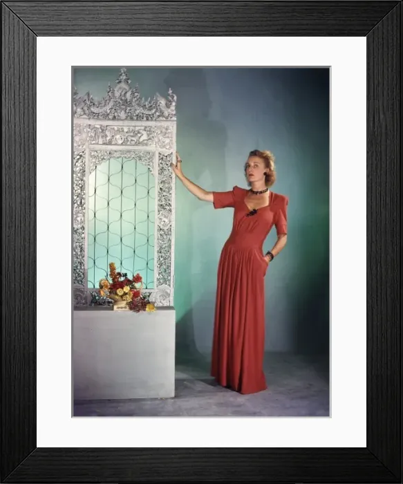 Framed Print : 1950S Evening Wear Framed Print : 1950S Evening Wear