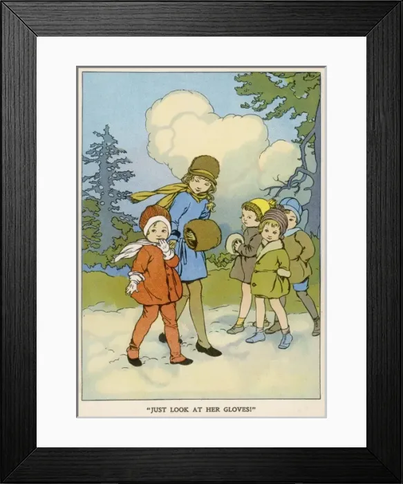 Framed Print : Children in the Snow Framed Print : Children in the Snow
